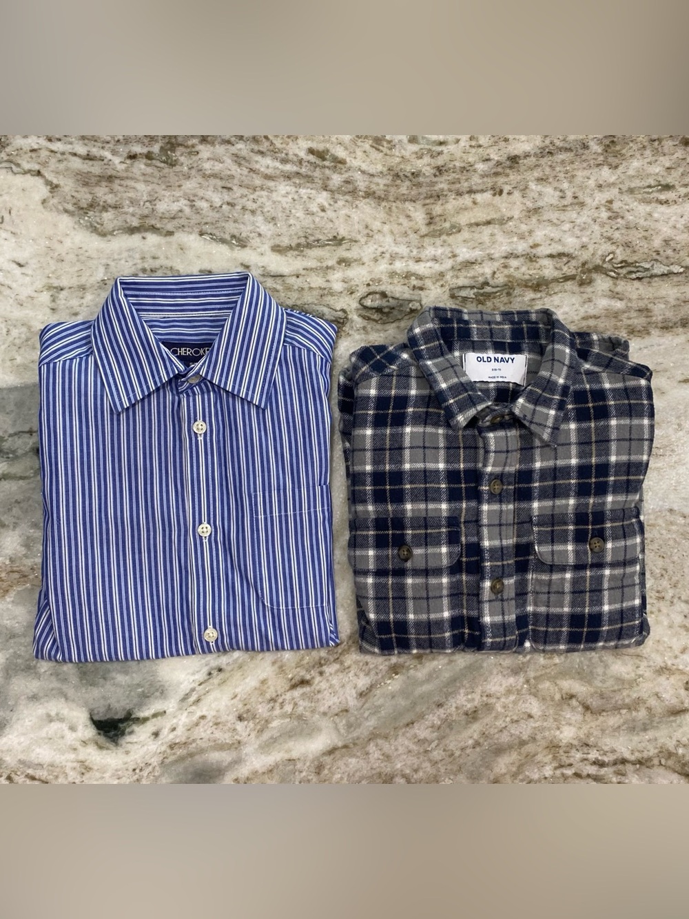 Old Navy & Cherokee boys long sleeve shirts both small 6/7